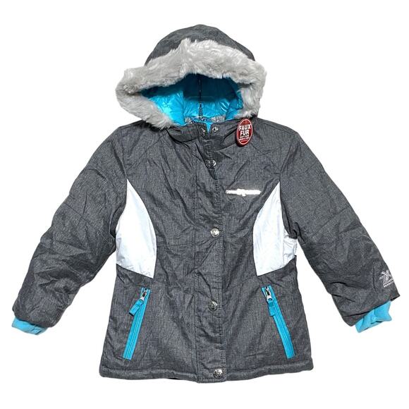 ZeroXposur Other - ZeroXposur Blue Snow Ski Snowboard Jacket Winter Coat Boys 5/6 Hood Faux Fur NWT